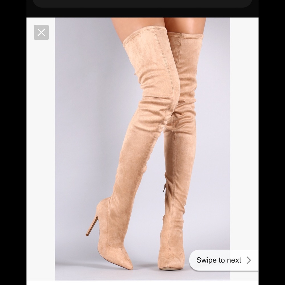 Liliana Tan Over the Knee Boots